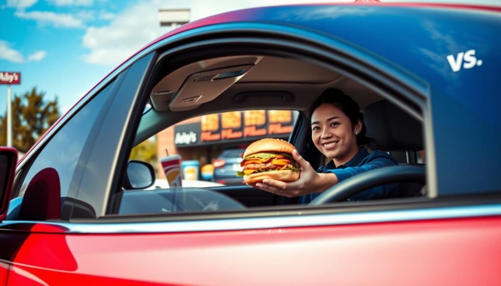 Arby's burger driver